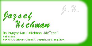 jozsef wichman business card